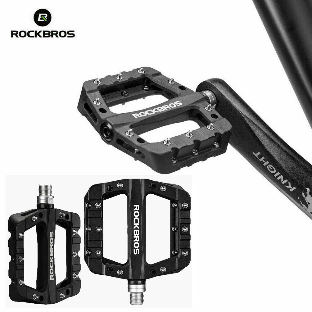 RockBros Mountain Bike Pedals Bike Nylon Pedals 9/16″ Seal Bearing Non-slip