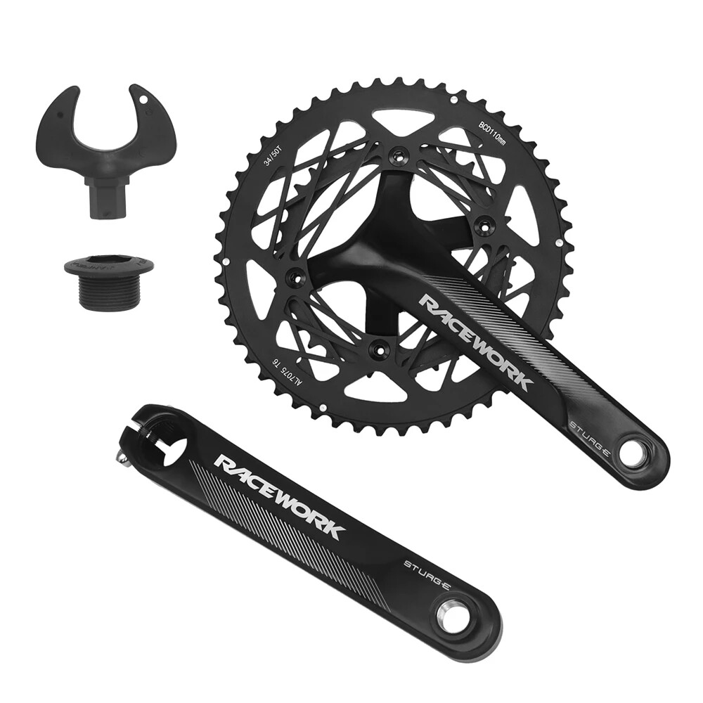 Road Bike Crankset 2×10/11 Speed 170MM Crank Arms 53-39T 110BCD Double Sprocket
