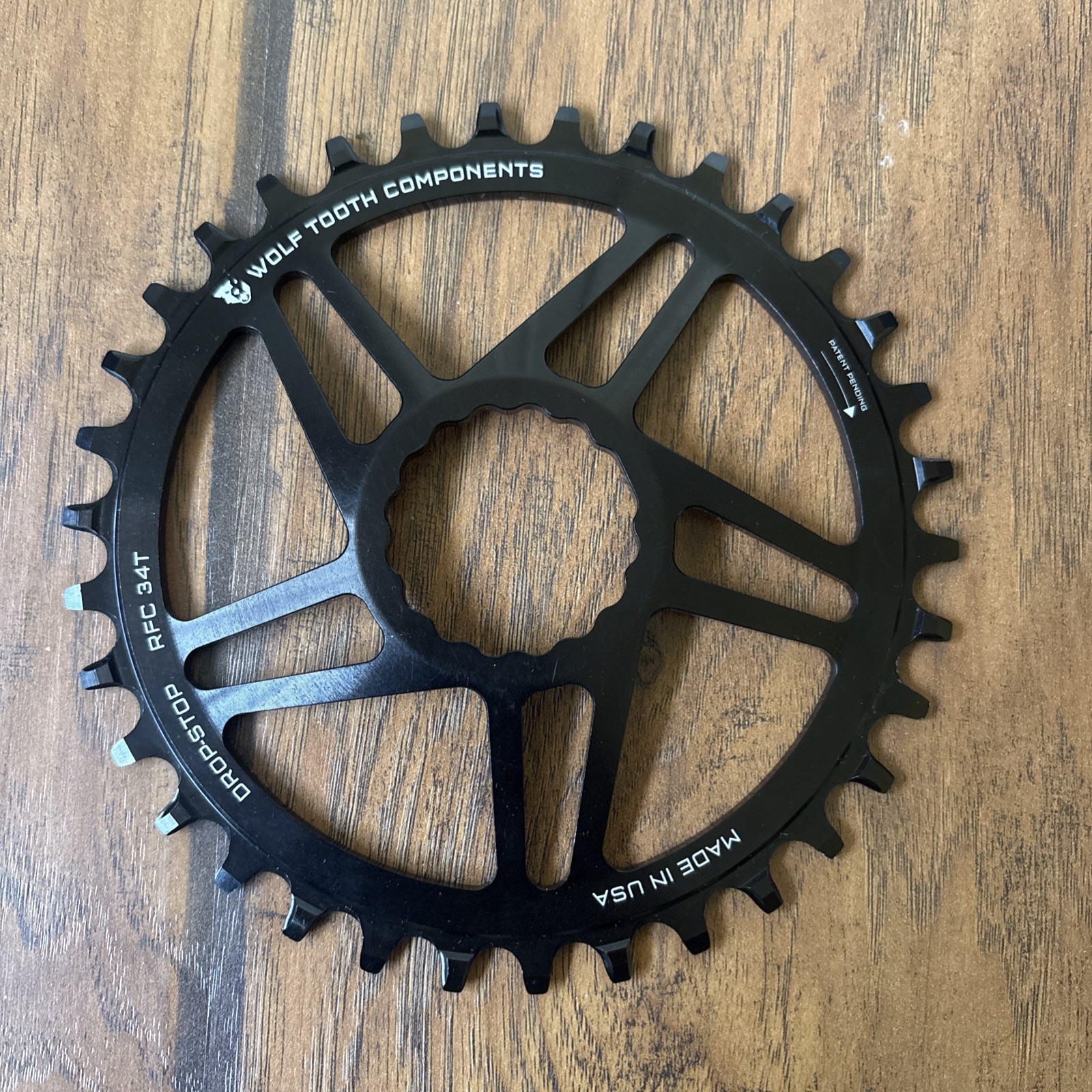 Wolf Tooth Drop-Stop B 34t Direct Mount Chainring for Boost, Aluminum, 3mm