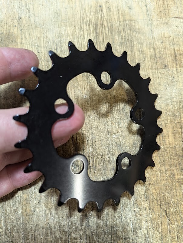NOS KOOKA 24t 58mm bcd chainring MTB vintage (black) larger logo