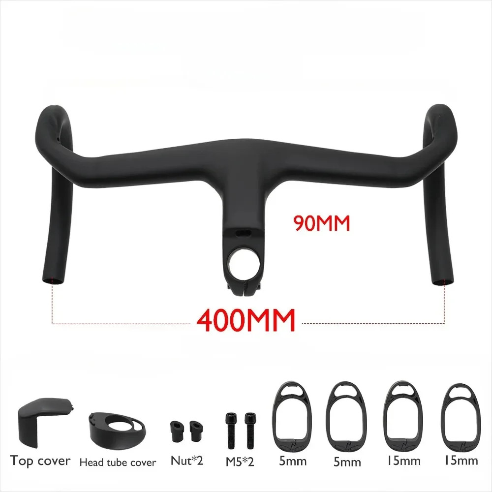 Carbon Fiber Aero Road Bike Integrated Handlebar with Stem Angle -7° Accessories