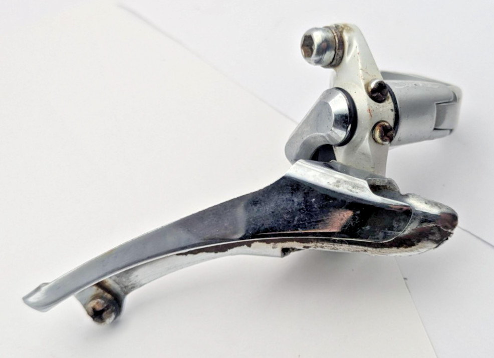 SHIMANO SANTE FD-5000 FRONT DERAILLEUR JAPAN WHITE BOTTOM PULL 28.6MM DOUBLE 2X