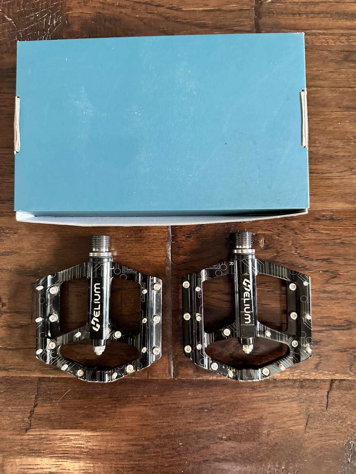 Helium Jr BMX Racing Pedals — Black, 9-Pin Titanium Spindle