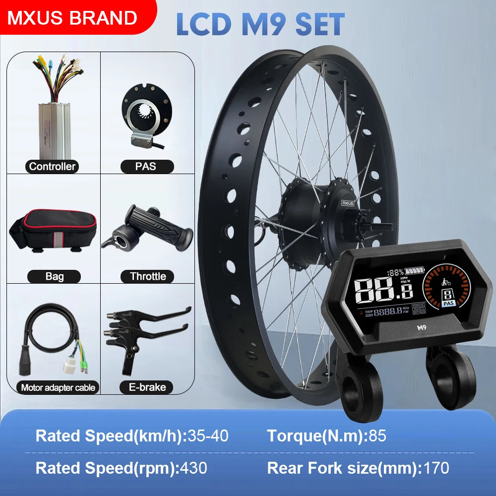 48V 750W Fat Tire Brushless Rear Cassette Hub Motor Wheel for Snow Electric Bike