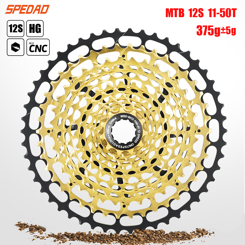 12 Speed MTB Freewheel 11-50T Mountain Bike Cassette CNC Gold For Shimano HG