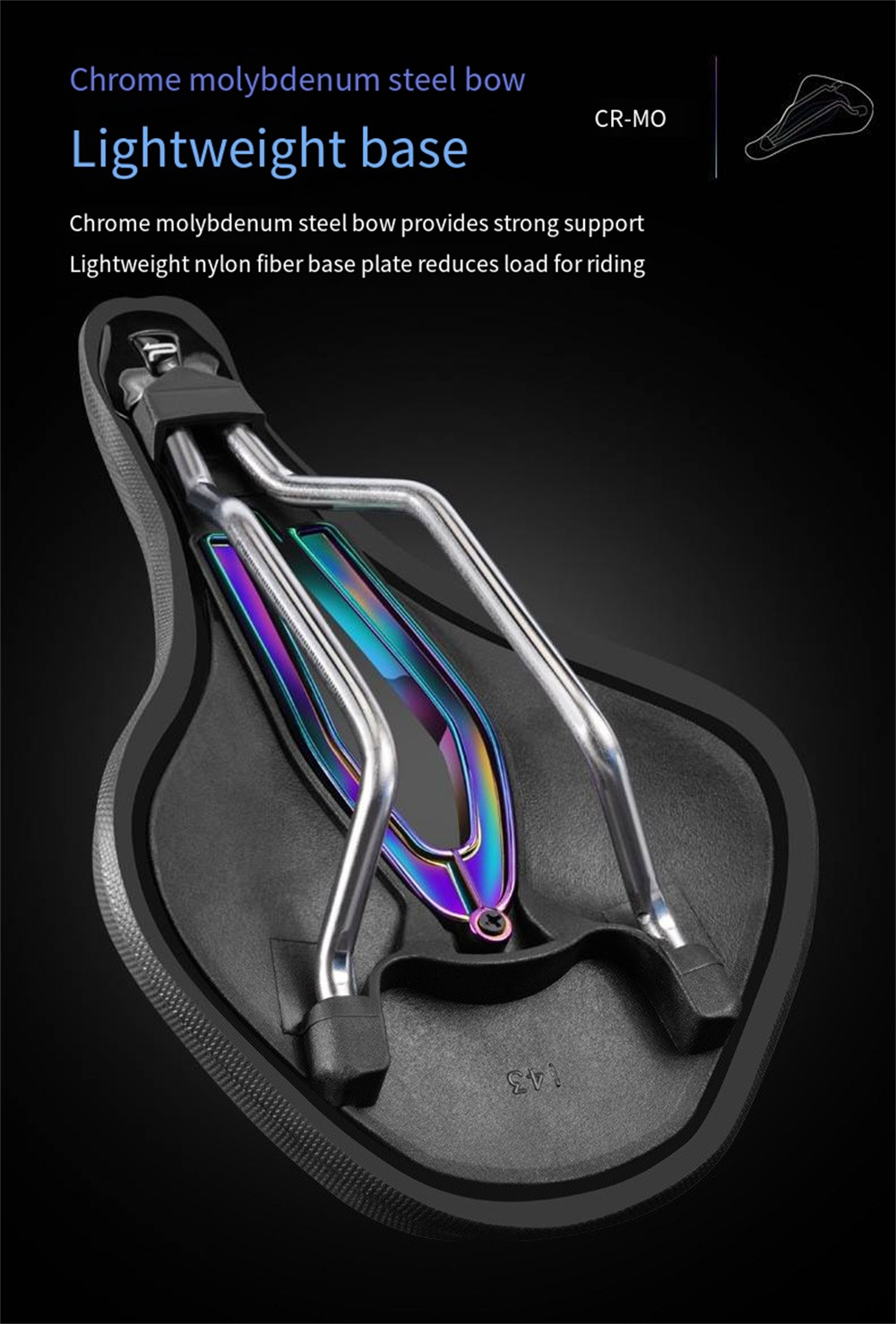 Promend 3D Printed Bicycle Saddle Hollow Honeycomb MTB Road Bike Seat Cushion