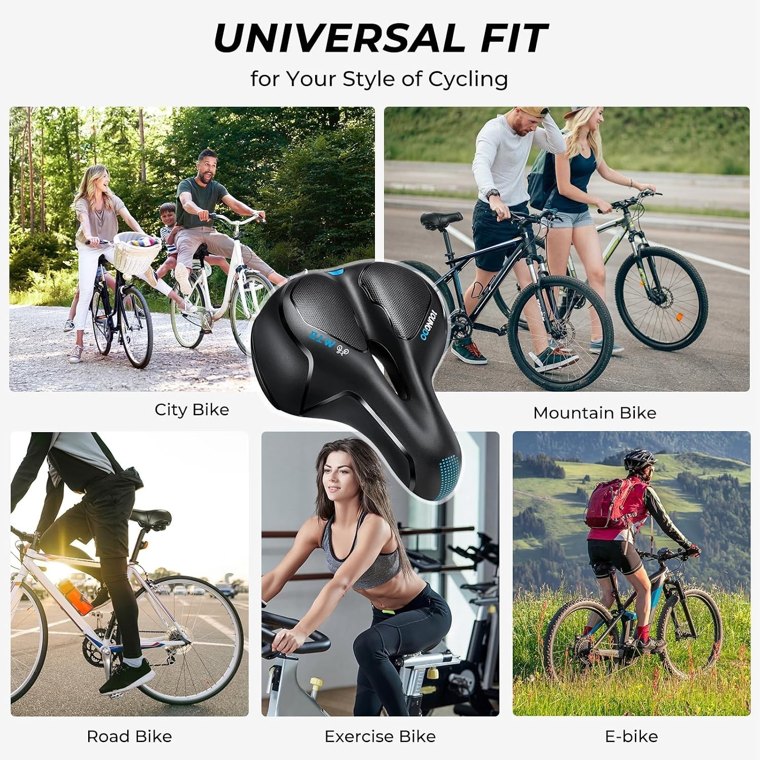 Comfortable Gel Bike Seat for Mountain & Road Bikes