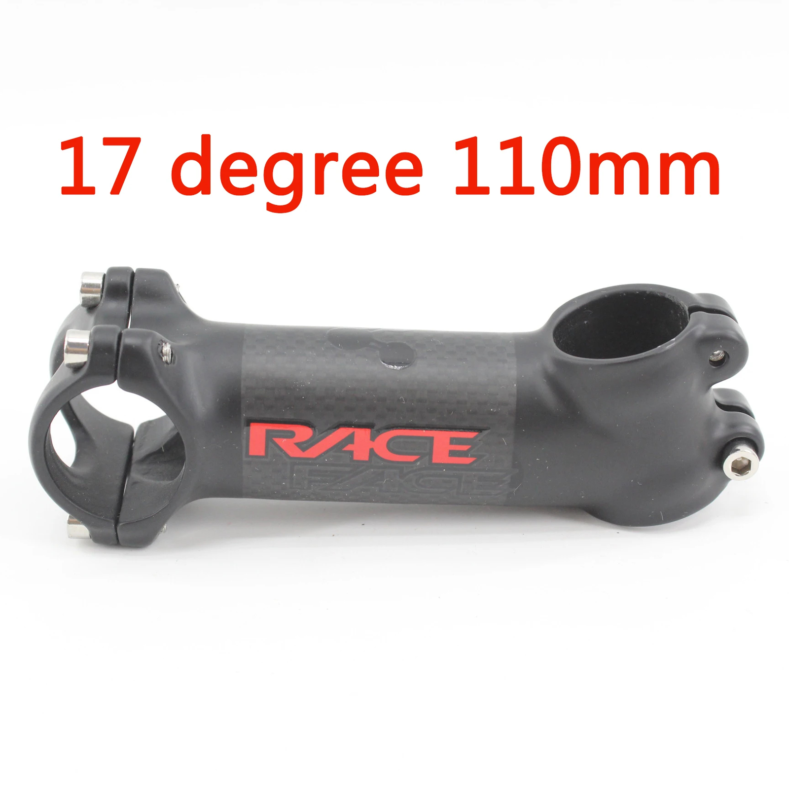 Mountain Road Bike Carbon Fibre Stem 6 17 Angle Degrees 31.8*60-120mm Matt