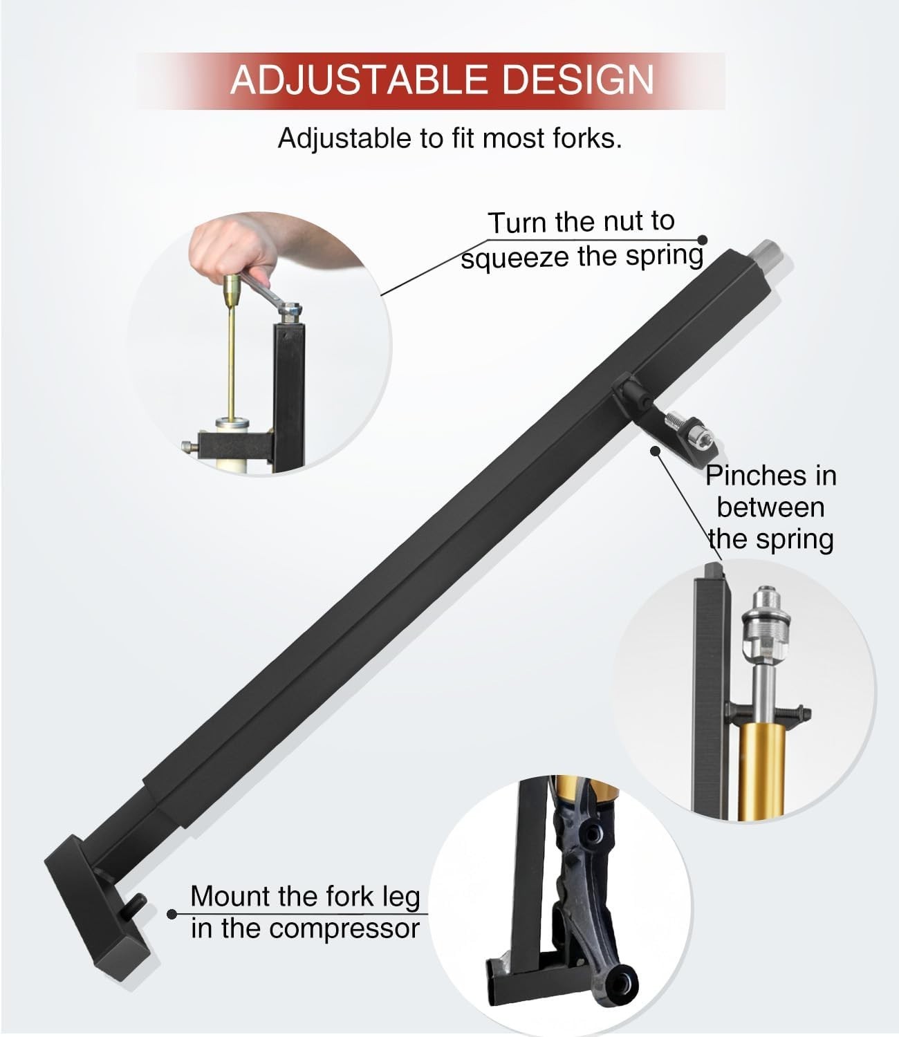 Fork Spring Compressor Tool, Powder Coated, Replace Front Fork Seals and Oil …