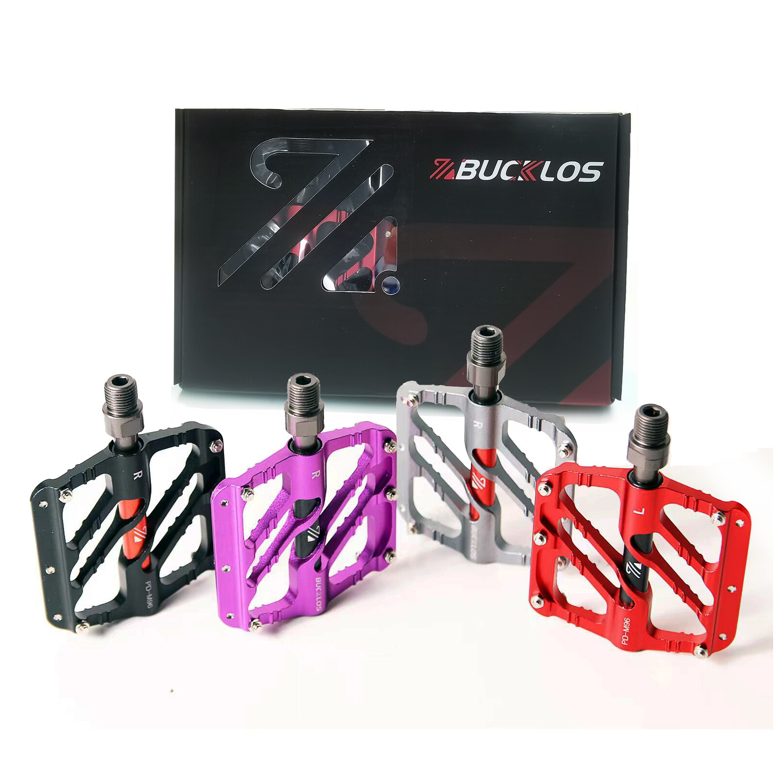 3 Bearings Flat/Platform Pedals Mountain Bike 9/16″ Fit Shimano/Rockbros MTB DH