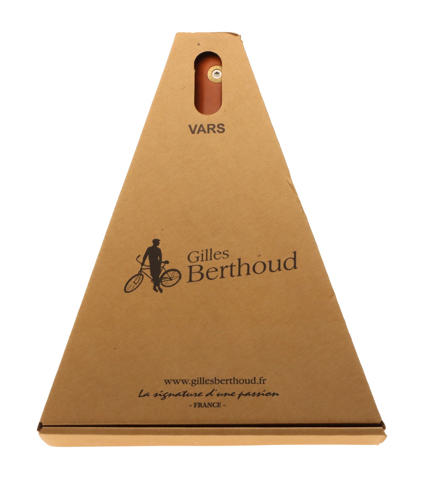 Gilles Berthoud Vars Saddle Titanium Rails Hard Leather Cover Natural NEW NOS