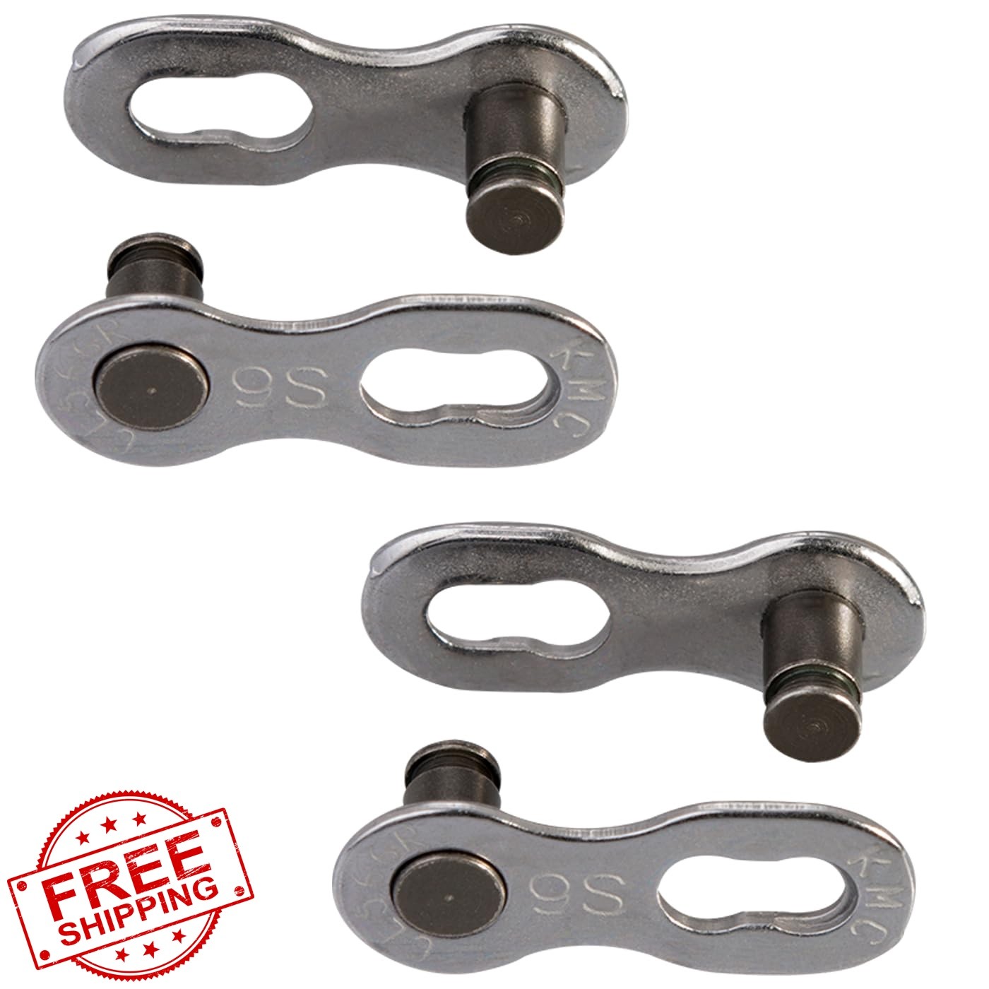 KMC 9 Speed EPT MissingLink 2 Pack Dark Silver
