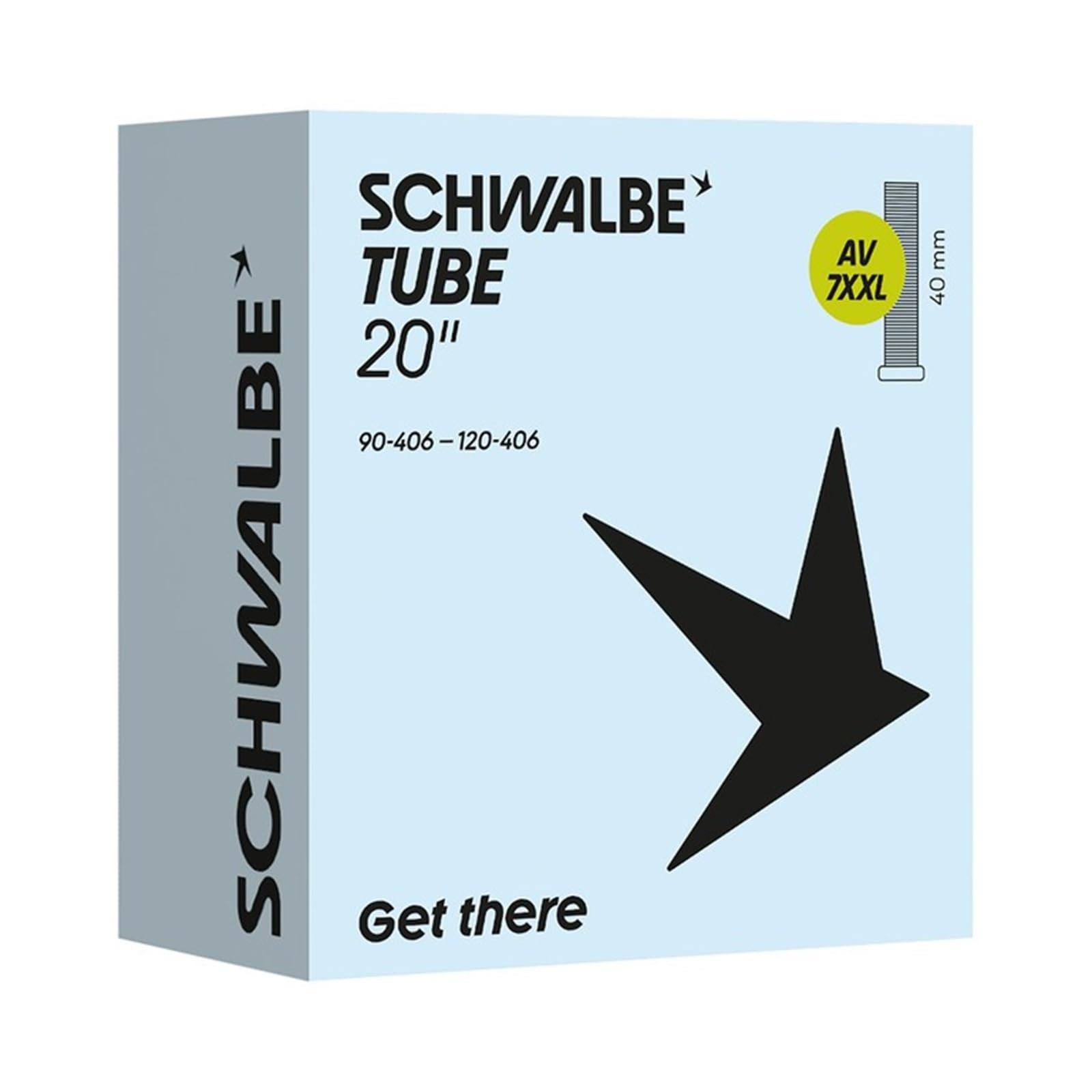 Schwalbe Fahrradschlauch AV7XXL 90/120-406 IB AGV 40mm
