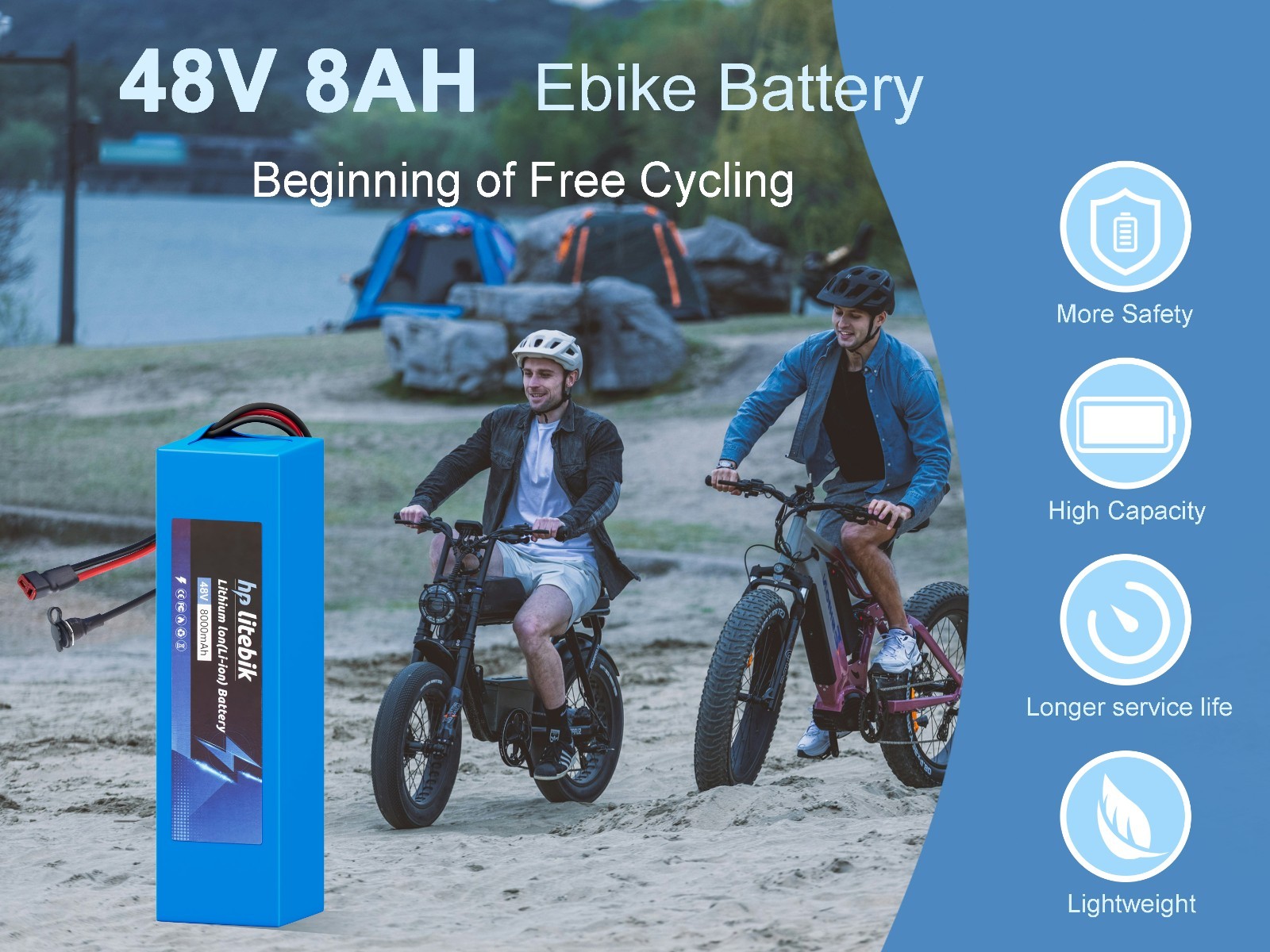 36V/48V electric bicycle Lithium Battery 8Ah/10Ah/14Ah/20Ah for ≤1200W Motors