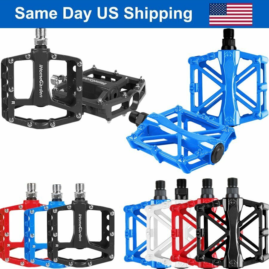 Mountain Bike Pedals Aluminum Alloy Sealed Bearing Flat Platform Bicycle Pedals