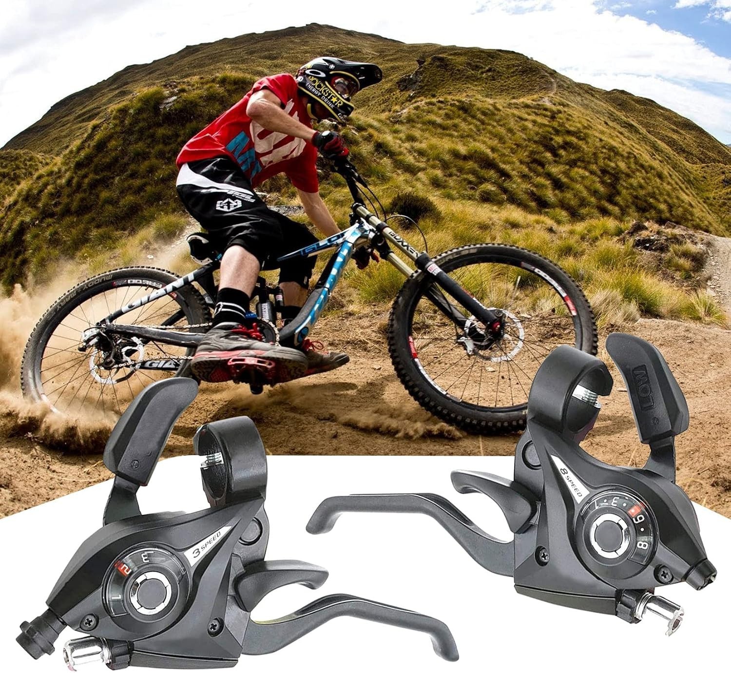 Ambidextrous 3×7 21-Speed Shifter Set for Mountain and Road Bikes – Easy Install