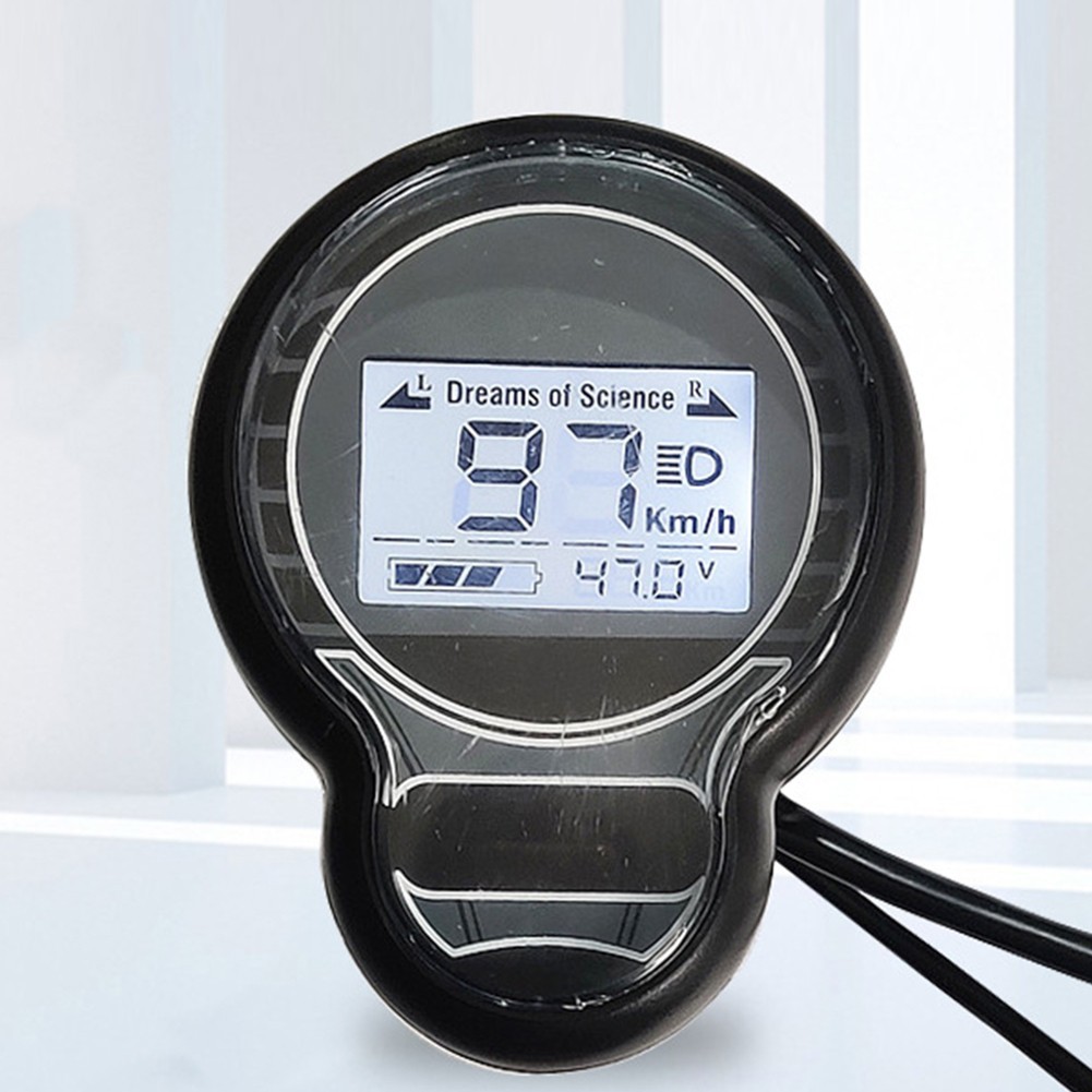 LCD Display Speedometer Screen For Ebike Electric Bike Scooter 48V 72V