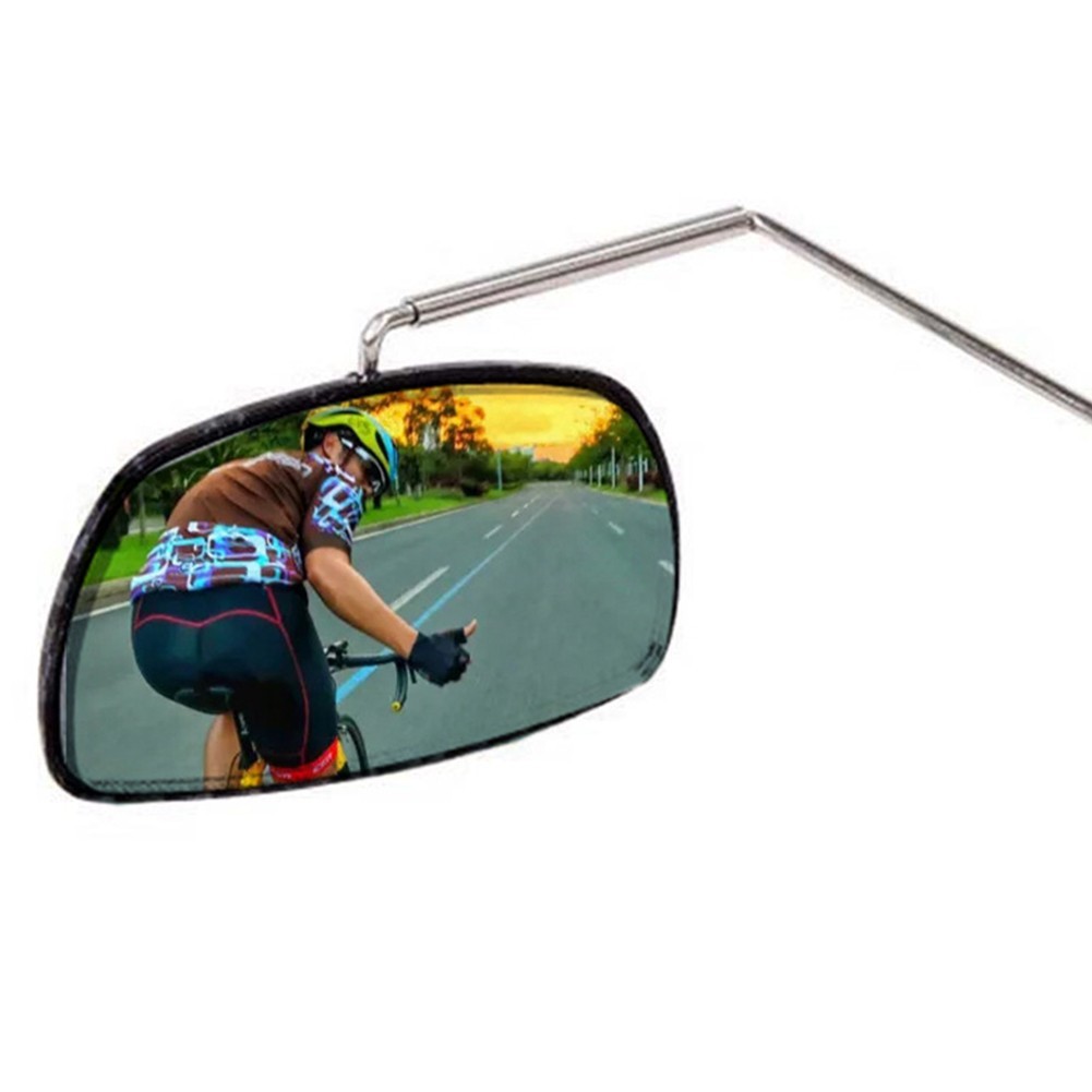 Mirror Bicycle Glass Bike View Rear Handlebar Cycling Rearview Eyeglass HD Lens