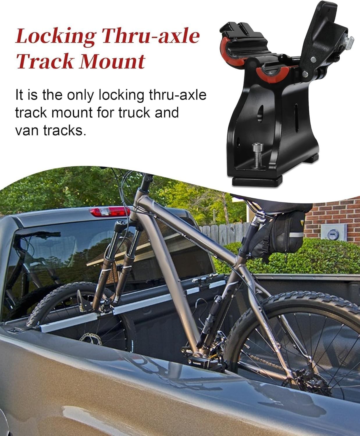 Locking Thru-Axle Fork Mounts, Adjustable Locking Thru-axle Track Bracket, with