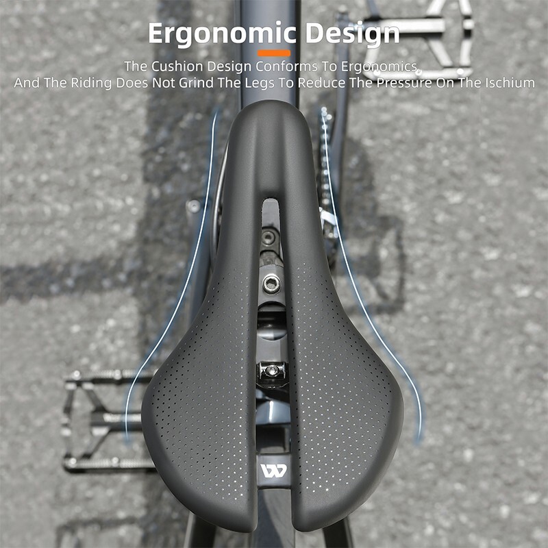 WEST BIKING Carbon Fiber Bicycle Saddle Hollow Short Nose Road Bike Seat Saddle