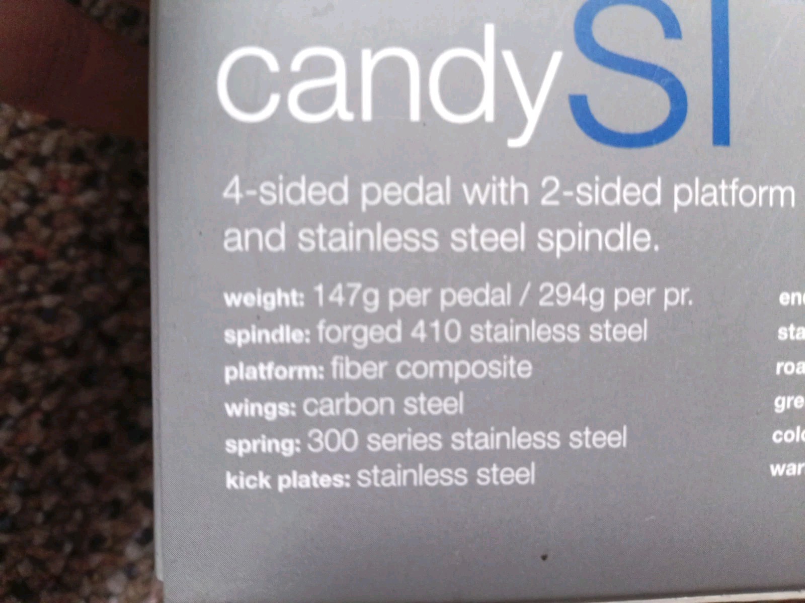 Crank Brothers Candy SL Clipless MTB Pedals Blue 9/16 in Box Used Cleats