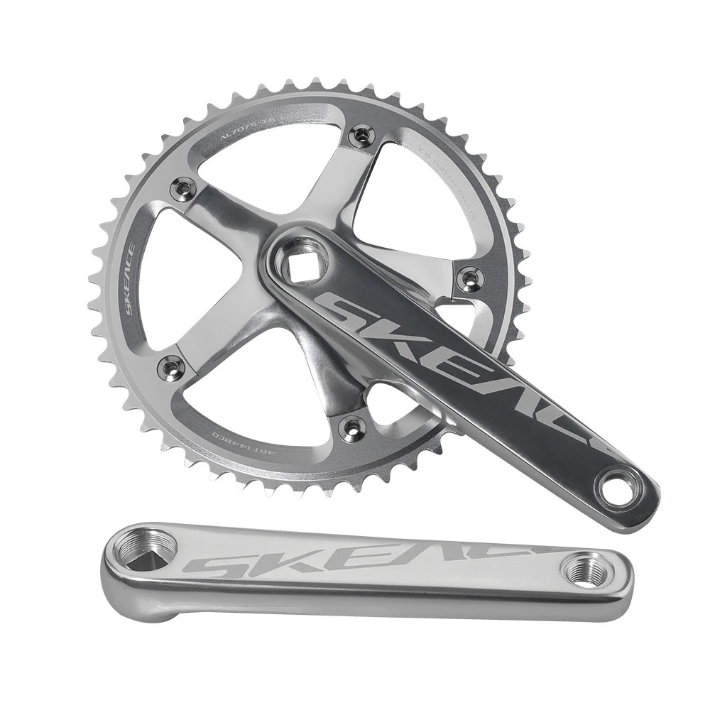 SKEACE Bicycle Crankset 144BCD Mountain Bike Square Hole Crank Aluminum Alloy Si