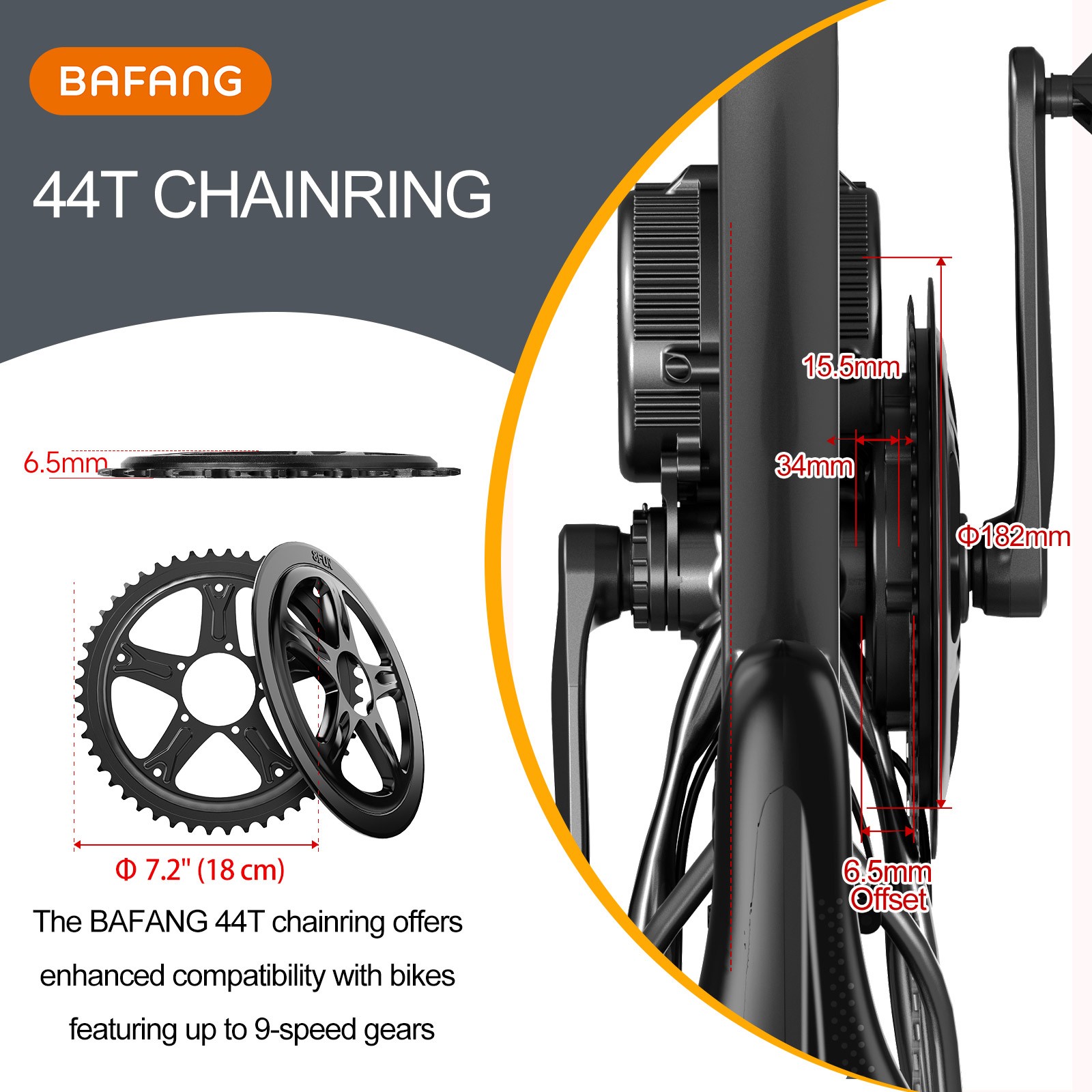 48V750W68-73MM Bafang Mid Drive Motor Electric Bicycle Conversion Kit for BBS02