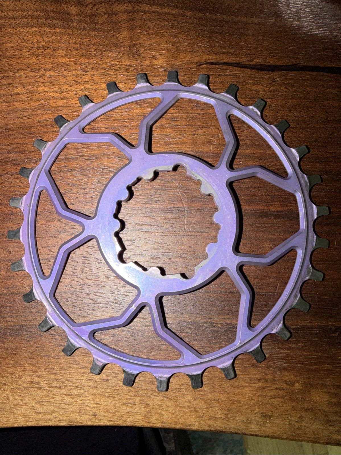 5Dev Titanium Chainring 30t 3 Bolt – Purple