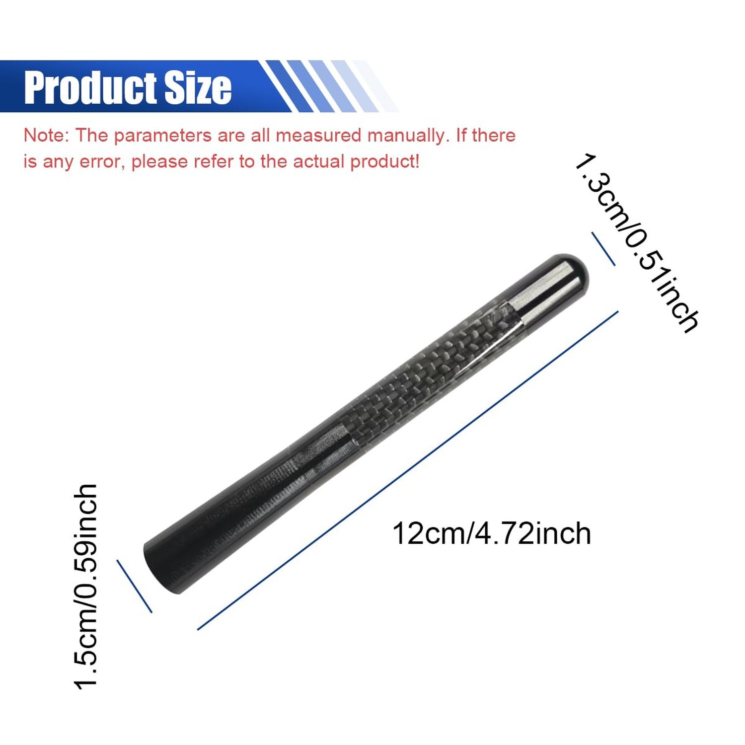 Carbon Fiber Car Short Antenna, 4.72″ Auto Signal Receiver, Black | Aluminum …