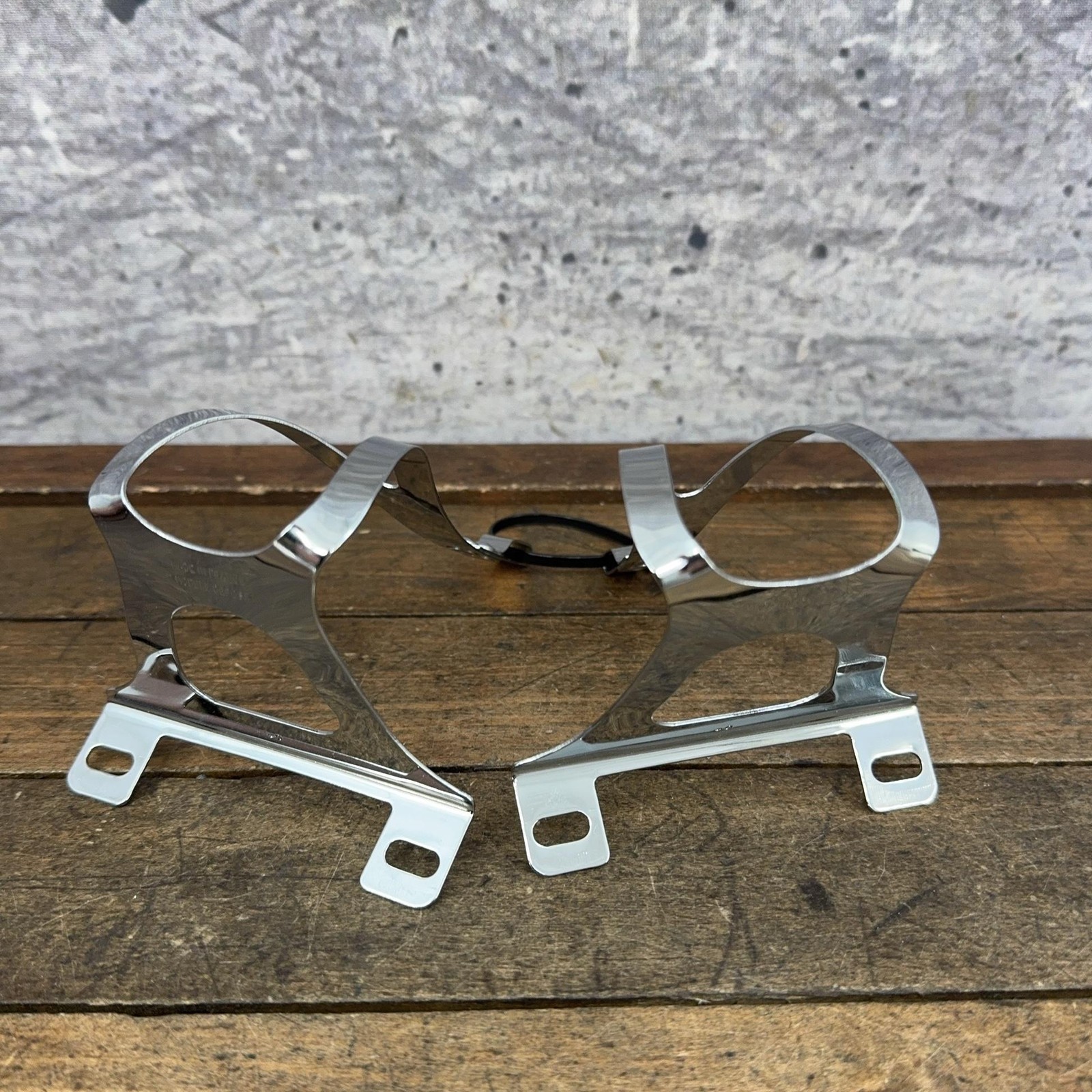 Christophe Special Toe Clips Steel Silver Pair Set Road Bike Pedal Eroica