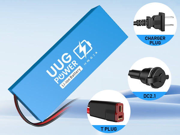UUG 48V 10Ah Ebike Battery Lithium F o 100W-750W Motor BMS 30A 10s4p