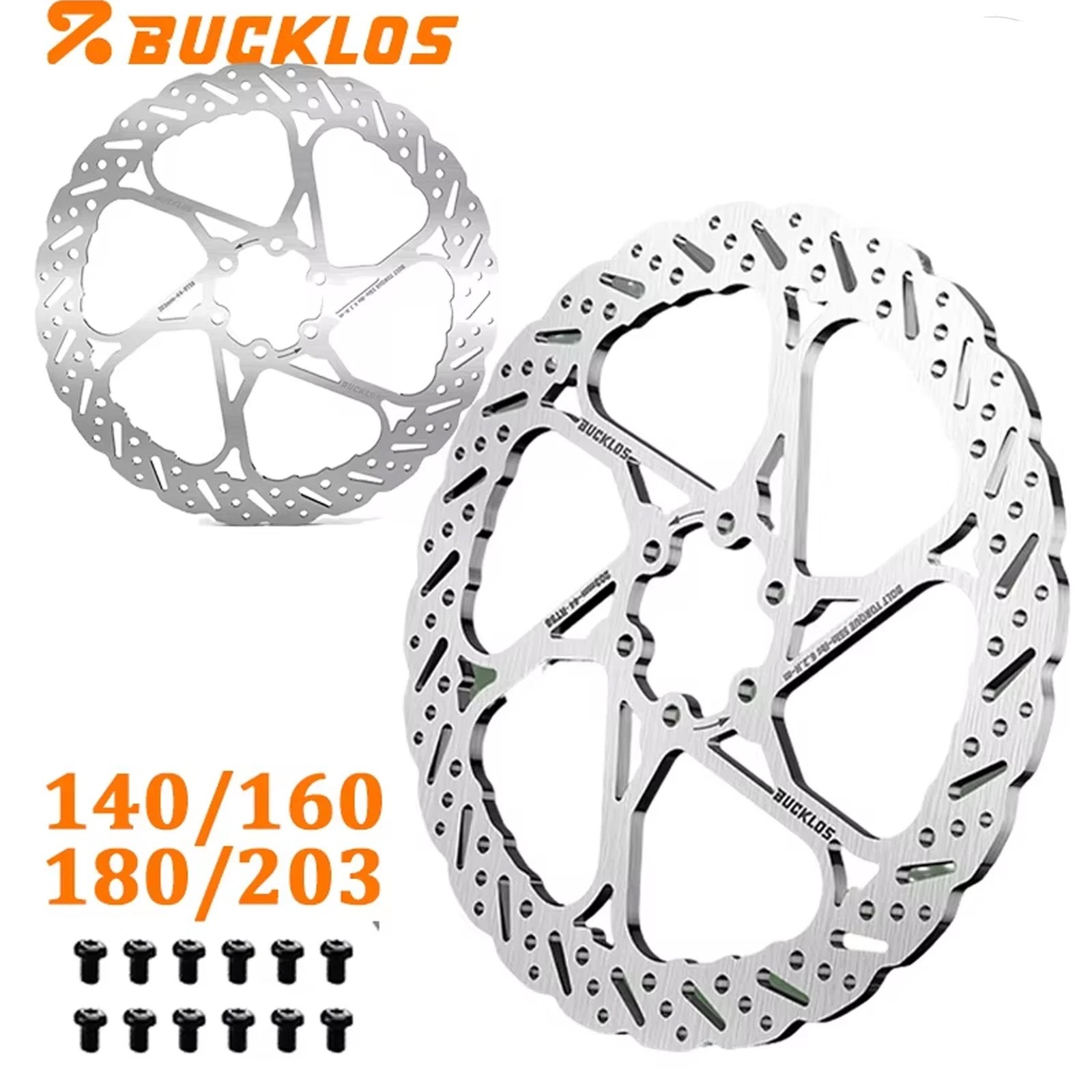 fit Shimano SRAM Disc Brake Rotors 6 Bolt 140/160/180/203mm MTB/Road Bike Rotor