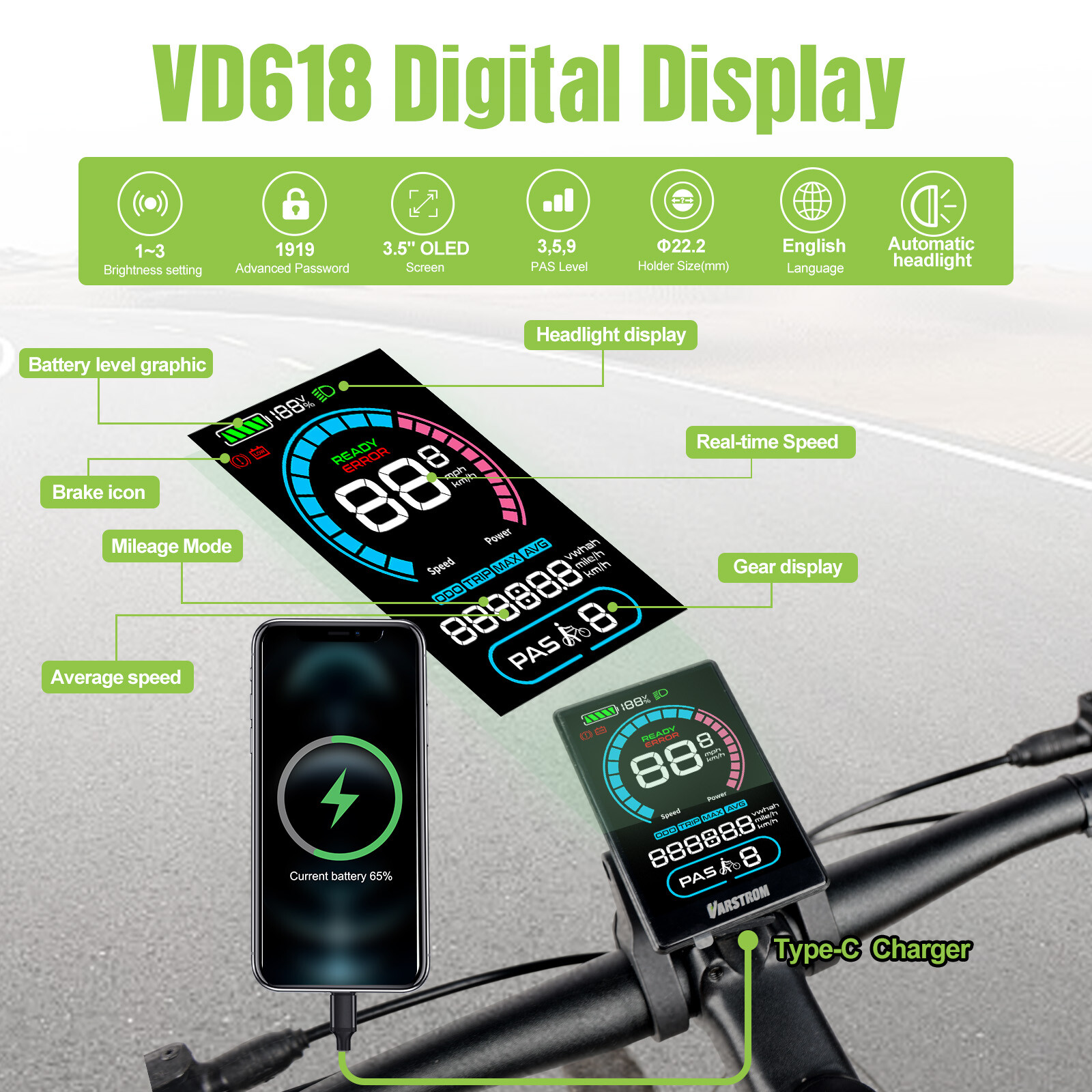 Bafang Display CAN Protocol for BAFANG Hub Mid Drive Motor Bicycle screen NEW