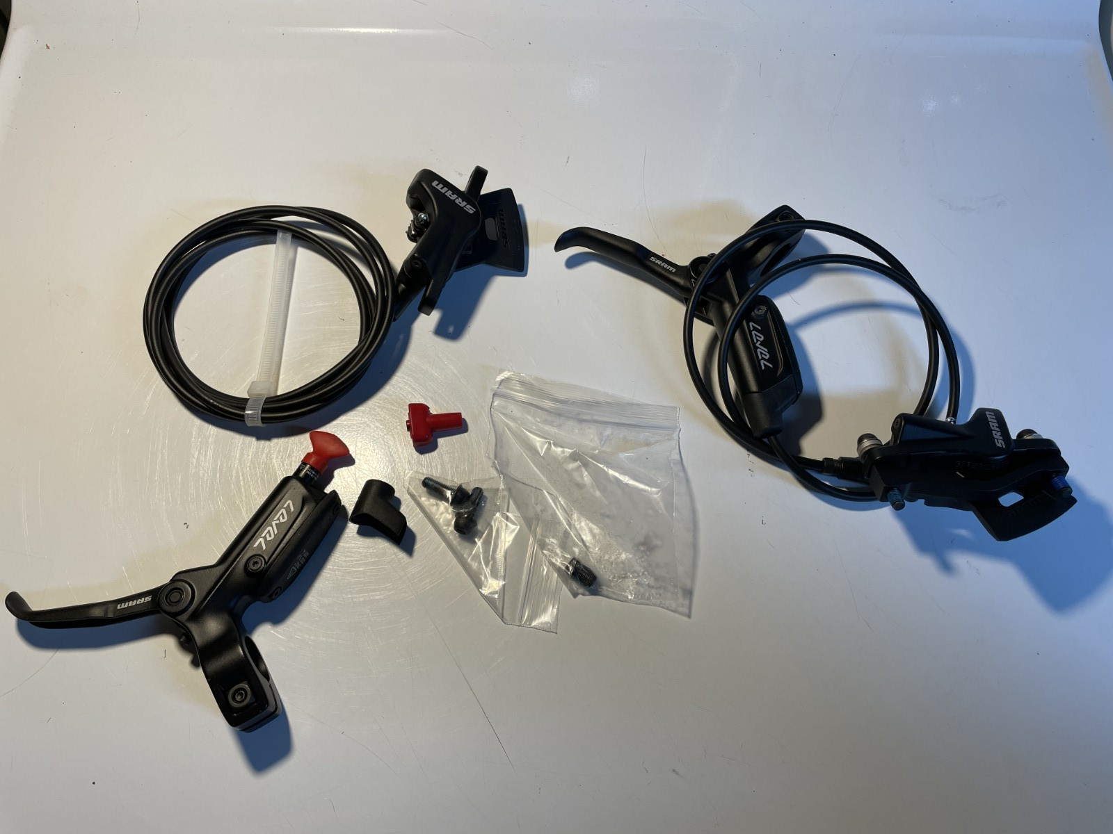 SRAM Level Hydraulic Mountain Bike Brake Set Front & Rear Disc Caliper and Lever
