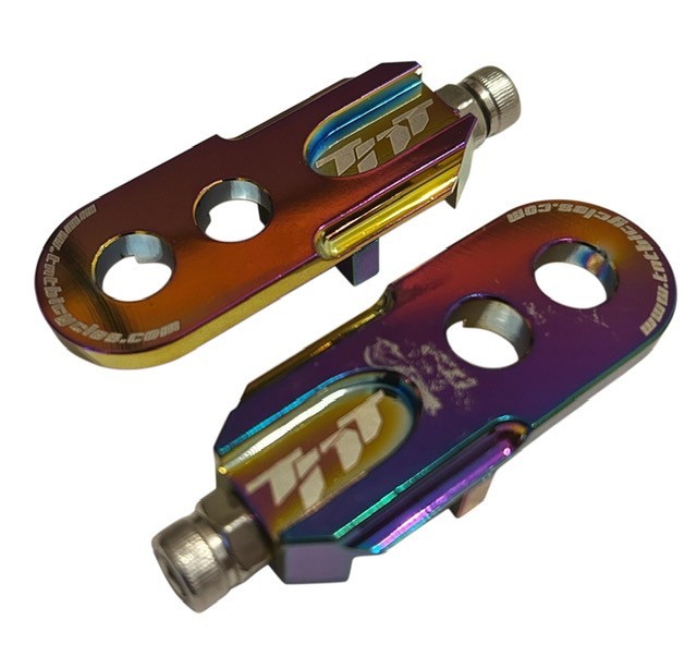 BMX – TNT BICYCLES CHAIN TENSIONERS – OIL SLICK (B-STOCK – DISCOUNTED)