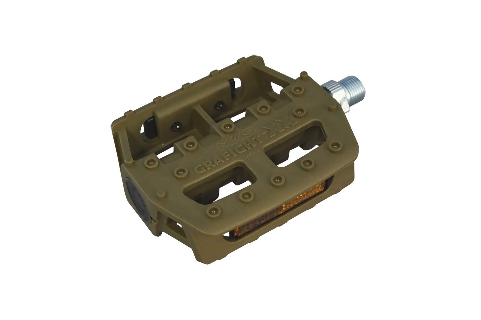 MKS (Mikajima Works) Bicycle Pedal GRAFIGHT-XX (Graphite-XX) 1/2 inch core khaki