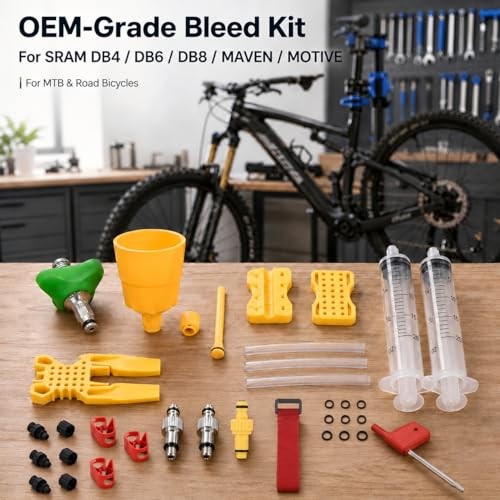 Bike Brake Bleed Kit for SRAM DB4 DB6 DB8 Maven Motive, Mineral Oil Hydraulic
