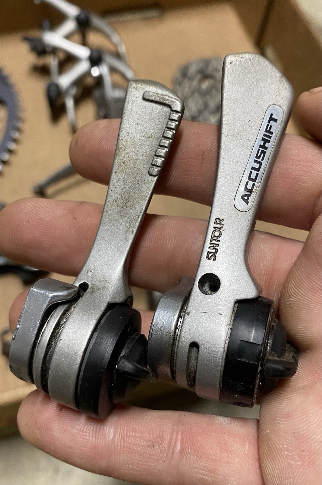 SUNTOUR EDGE 4050 ACCUSHIFT GROUPSET OVALTECH BRS DIA-COMPE 2X7