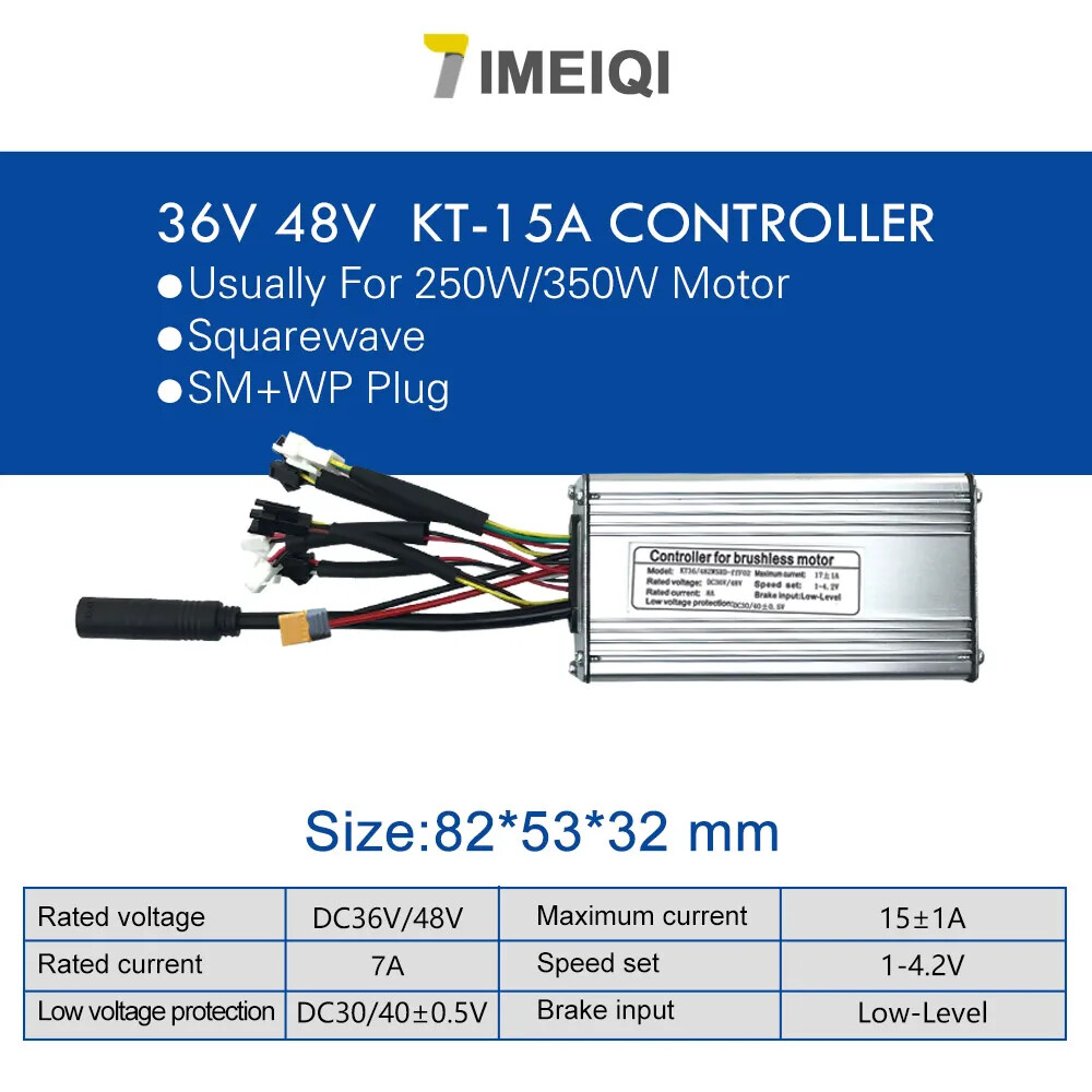 Electric Bike Controller 36 48V 250-1500W Controller Display with Light Function