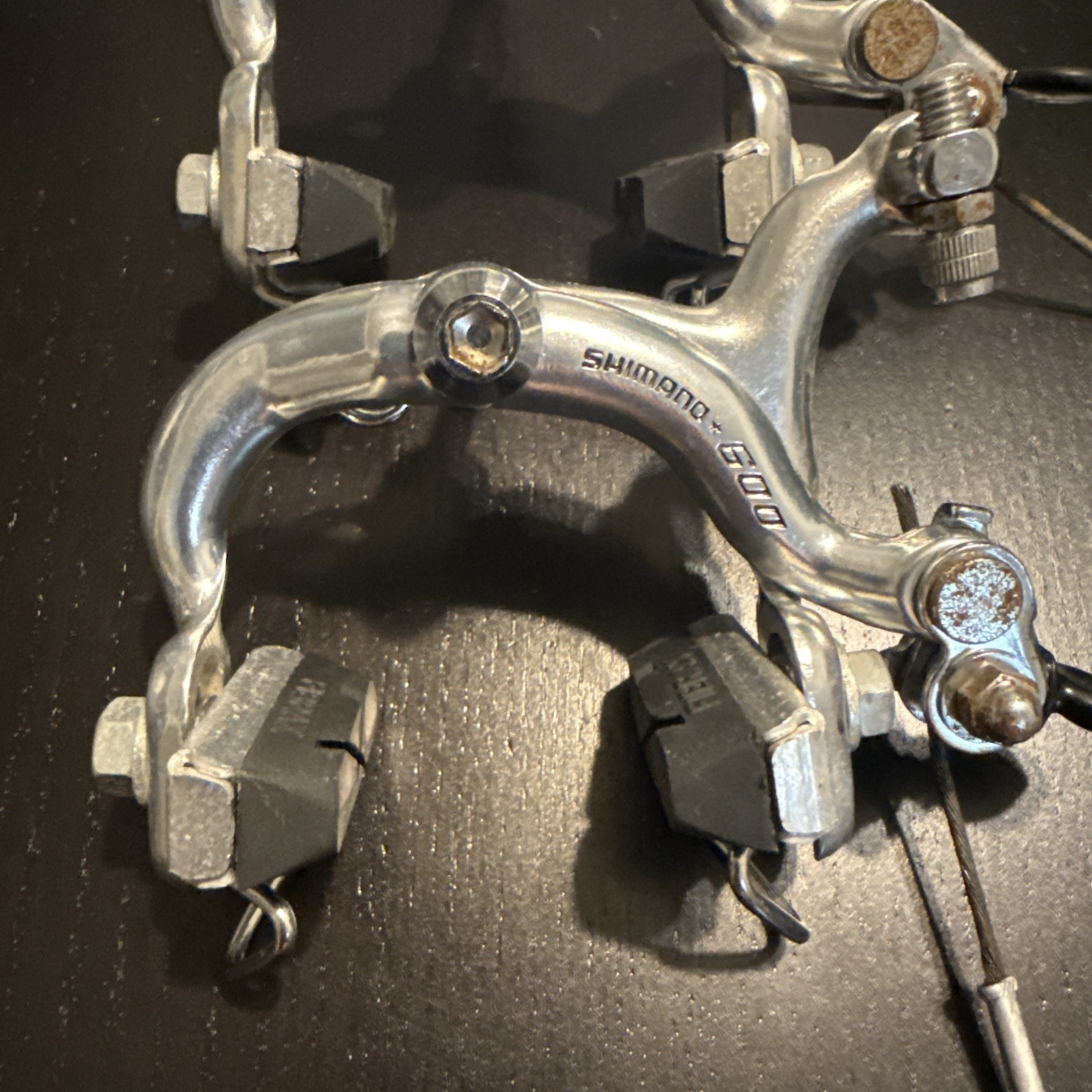 Shimano 600 Arabesque Vintage Brake Caliper Set Front Rear Nutted