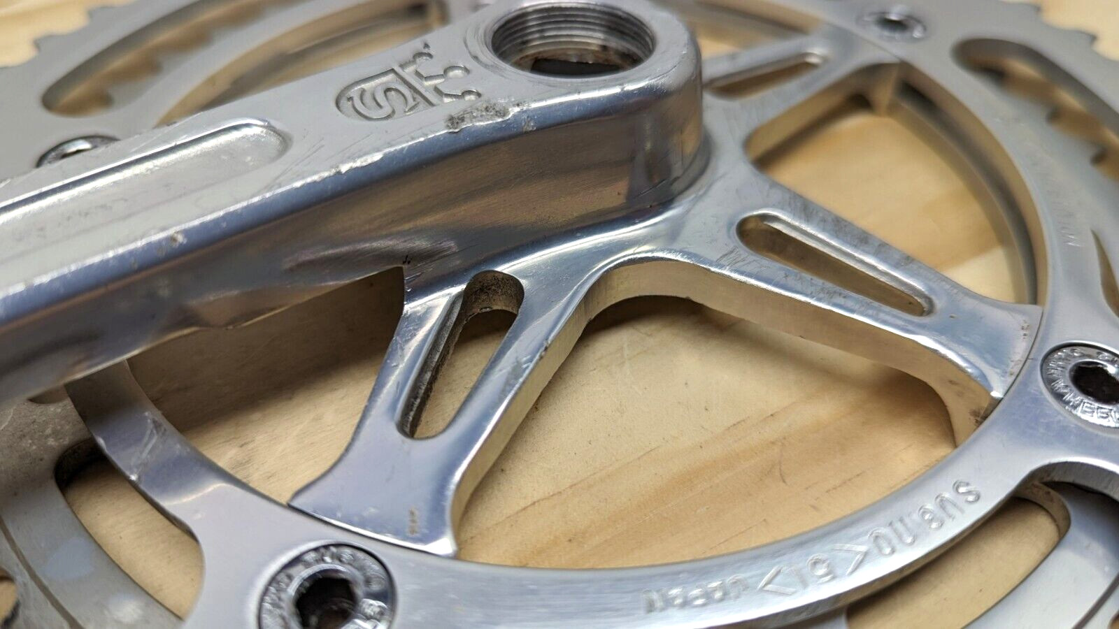 VINTAGE Sugino Mighty Competition Crankset – 171mm – 51/44 Double – Road