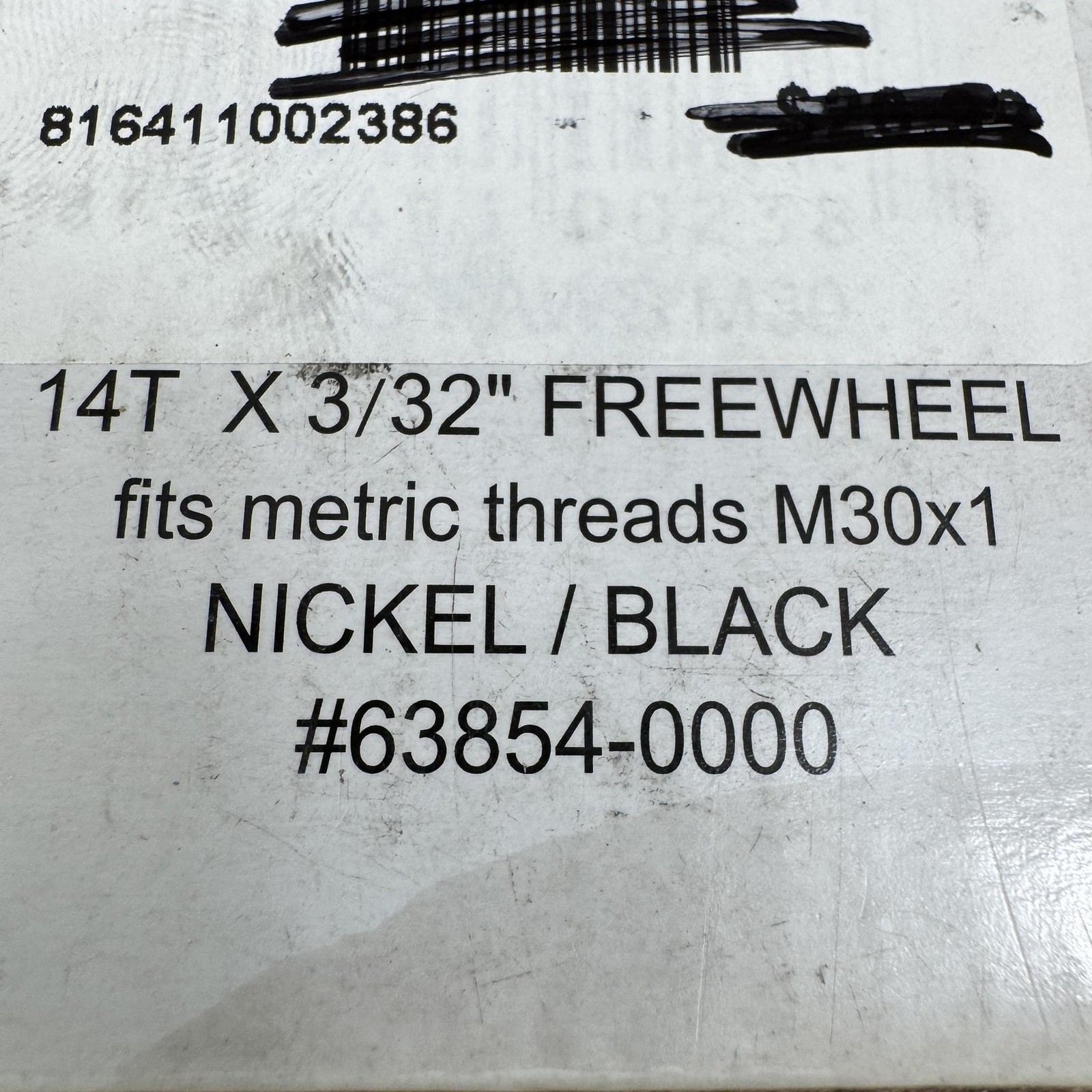 ACS PAWS M30 Single Speed Freewheel 14T 3/32 Silver BMX Threaded Metric M30x1