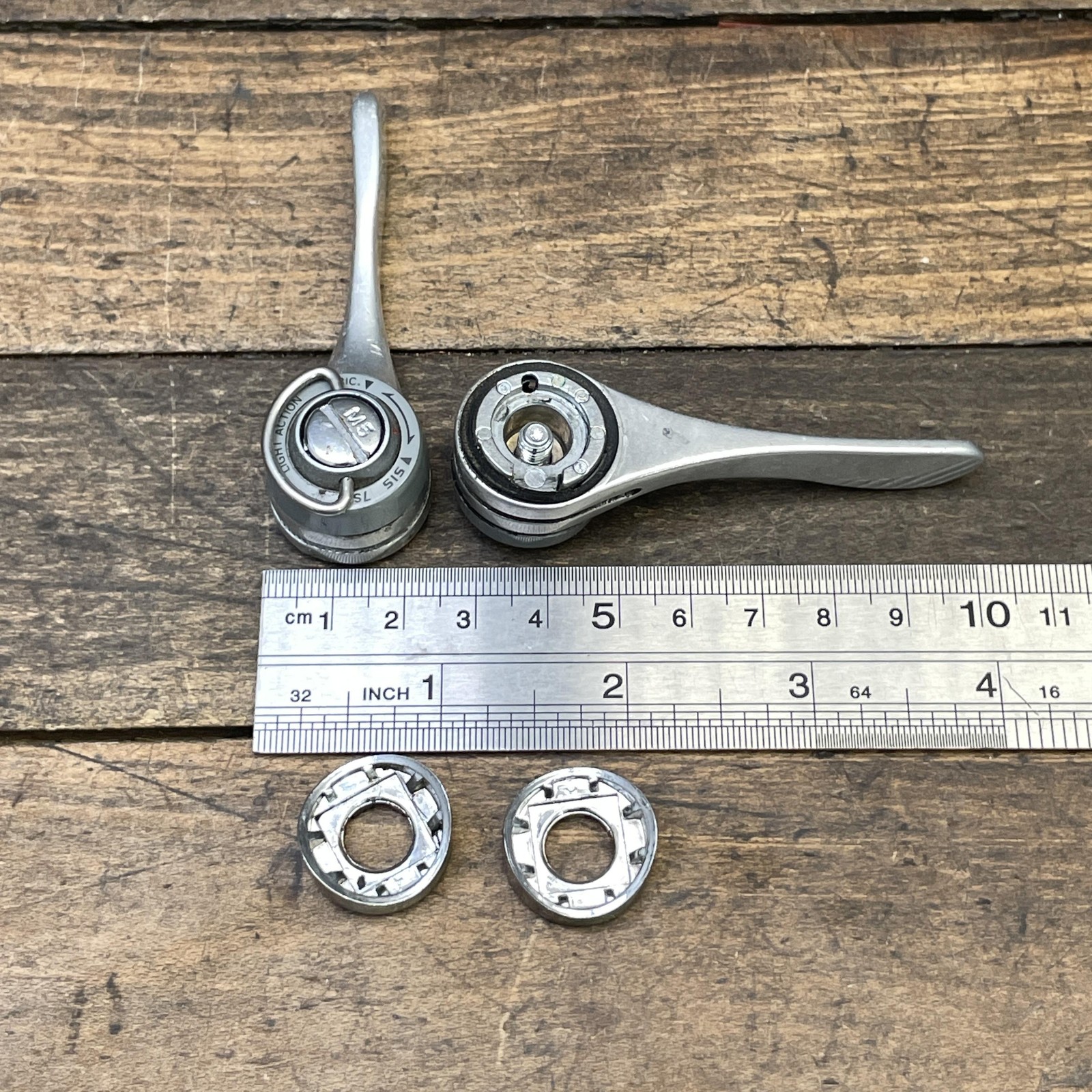 Vintage Shimano RX100 Shifters SL-A550 7s Down Tube Light Action SIS Index