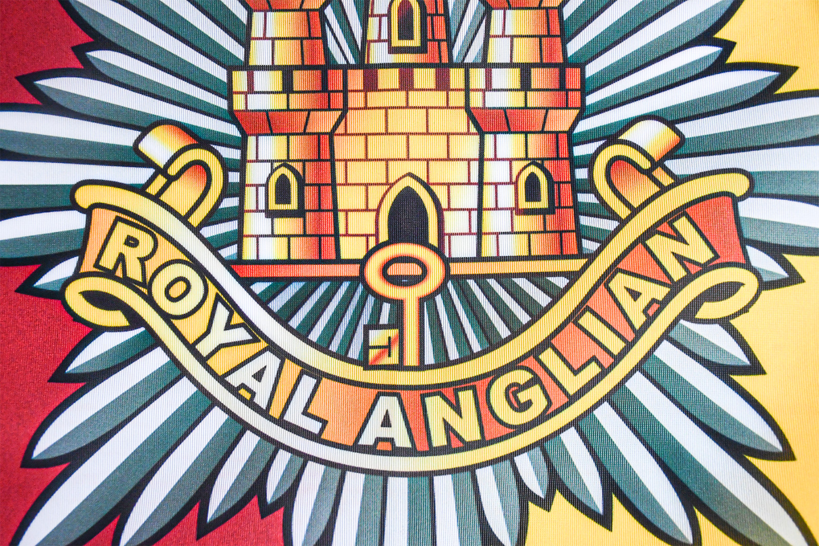 British Army Royal Anglian Regiment Flag with Eyelets – MOD LICENSED