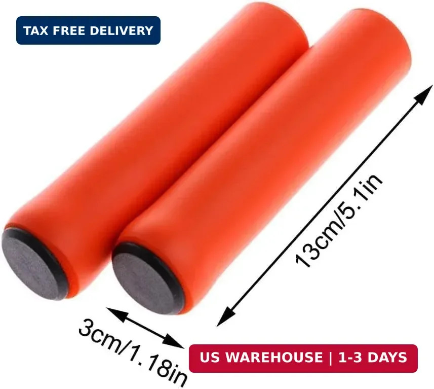 A Pair Black Bike Handlebar Grips Cover,Non-Slip Soft Foam Silicone Sponge Handl