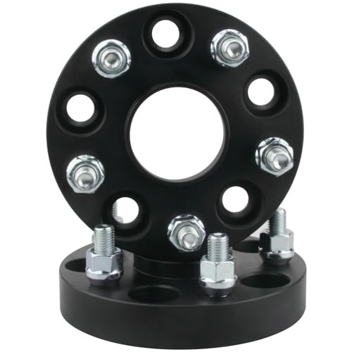 4PC Black 5×4.5 to 5×112 Wheel Adapters – 1 Inch with 12×1.5 Studs – 4 PCS