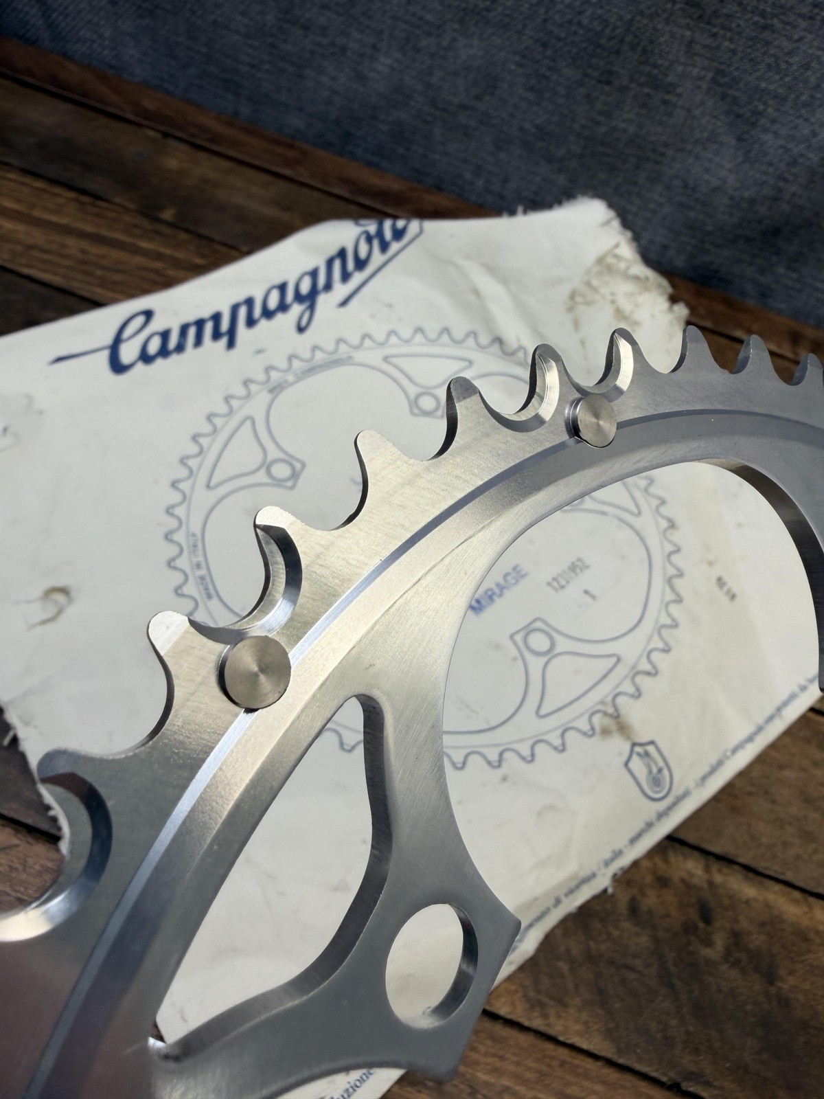 Vintage Campagnolo 52T Chainring 135 BCD NOS 5-Arm Silver Italy Athena Veloce