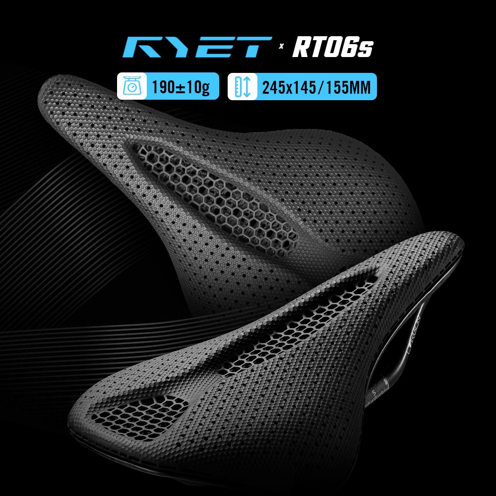 Ultralight RYET Carbon 3D Saddle 190g 145/155mm 7×9 Rails for Road MTB Gravel