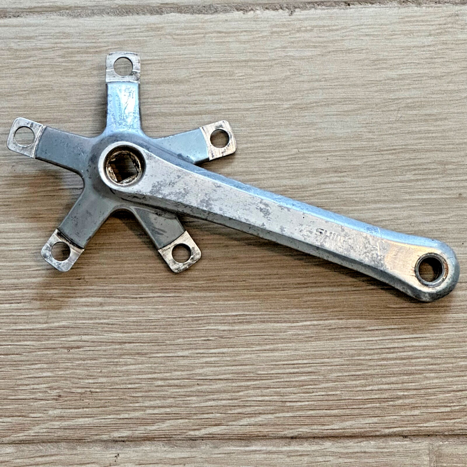 Vintage Shimano FC-B124 170mm Right Crank Arm Silver A1