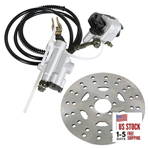 Rear Hydraulic Brake Assembly 1.55m Cylinder Caliper and Disc Kit Replacement